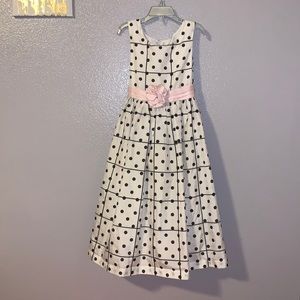 Marmellata white polka dot sleeveless fit n flare formal dress